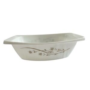 Vintage Pyrex Golden Honeysuckle‎ White and Gold 4 QT Casserole Dish No Lid